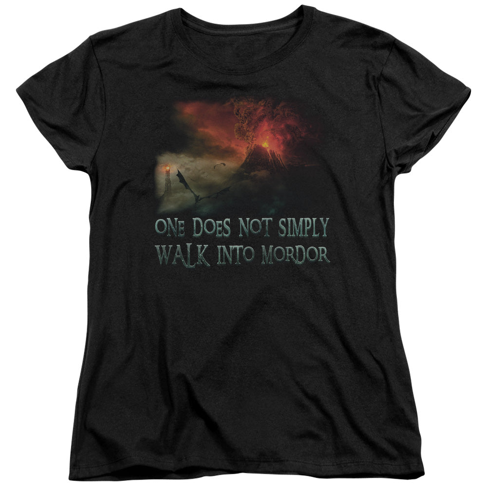 Lord of the Rings Walk in Mordor Womens T Shirt Black