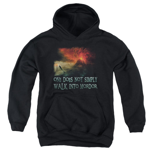 Lord of the Rings Walk in Mordor Kids Youth Hoodie Black