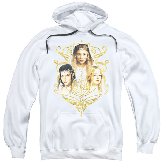 Lord of the Rings Women Of Middle Earth Mens Hoodie White