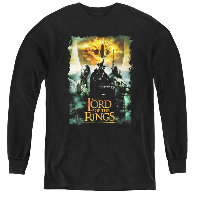 Lord Of The Rings Villain Group Long Sleeve Kids Youth T Shirt Black