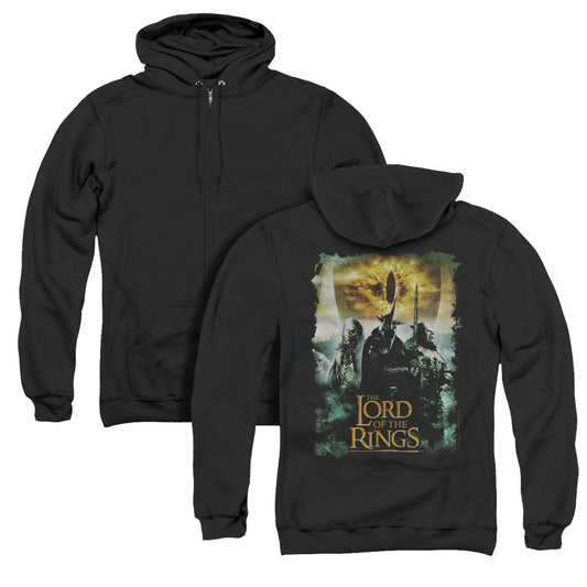 Lord Of The Rings Villain Group Back Print Zipper Mens Hoodie Black