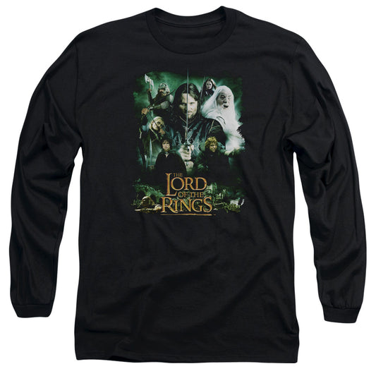 Lord Of The Rings Hero Group Mens Long Sleeve Shirt Black