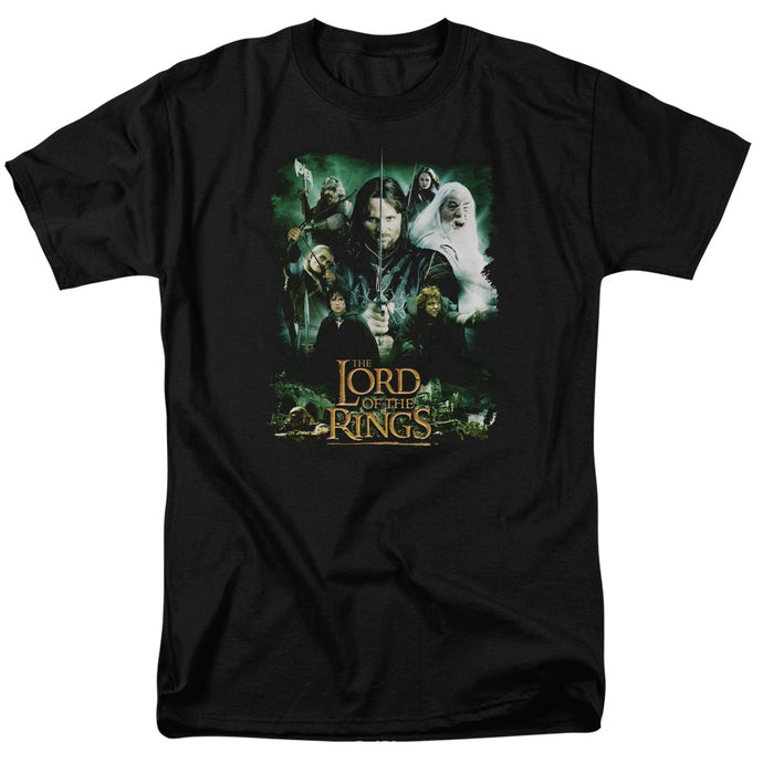 Lord Of The Rings Hero Group Mens T Shirt Black
