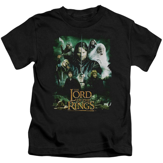 Lord Of The Rings Hero Group Juvenile Kids Youth T Shirt Black