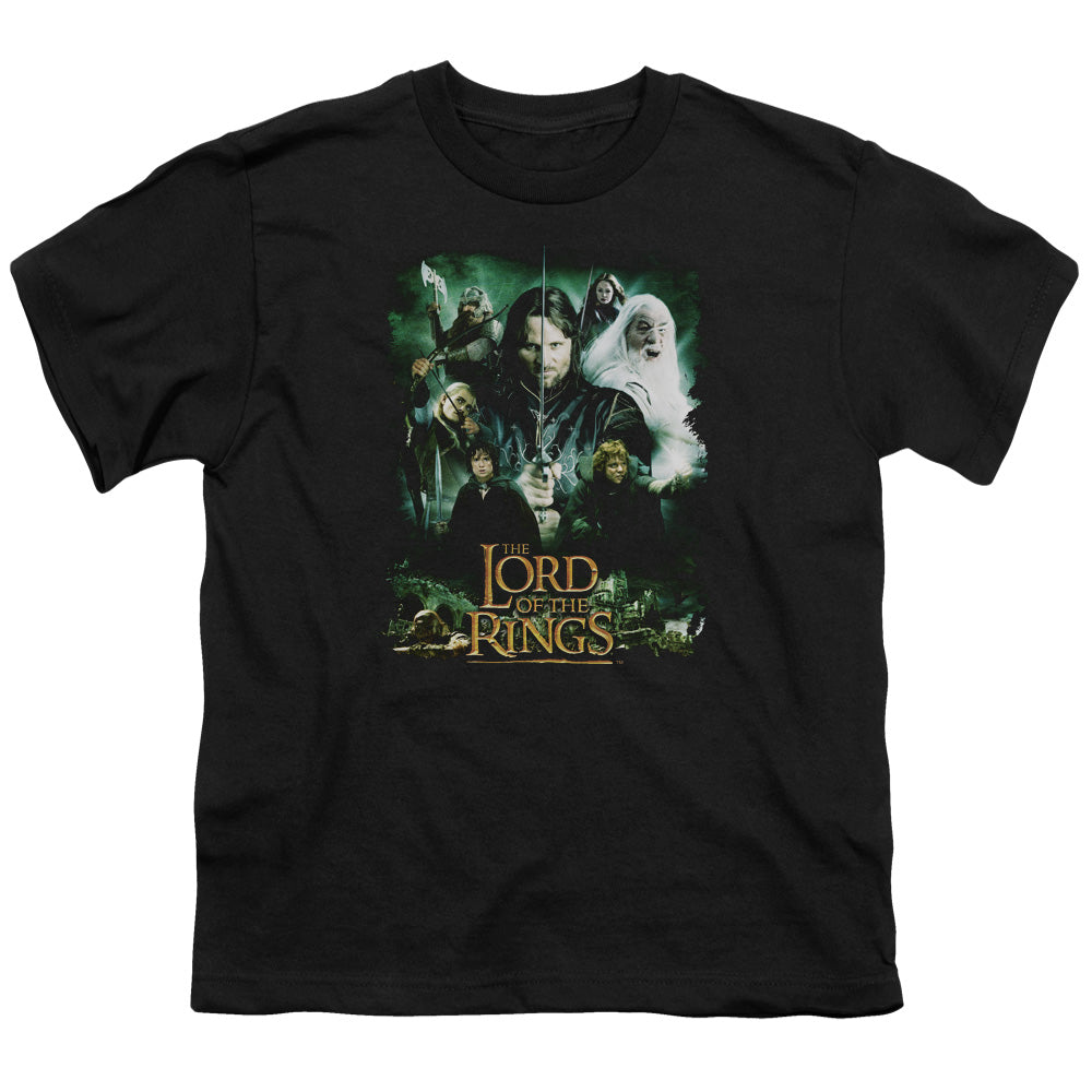 Lord Of The Rings Hero Group Kids Youth T Shirt Black