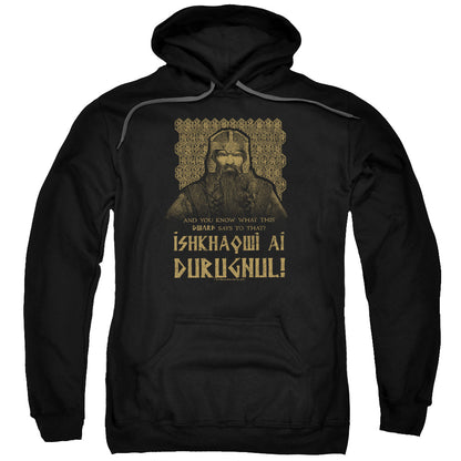 Lord Of The Rings Ishkhaqwi Durugnul Mens Hoodie Black