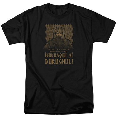 Lord Of The Rings Ishkhaqwi Durugnul Mens T Shirt Black