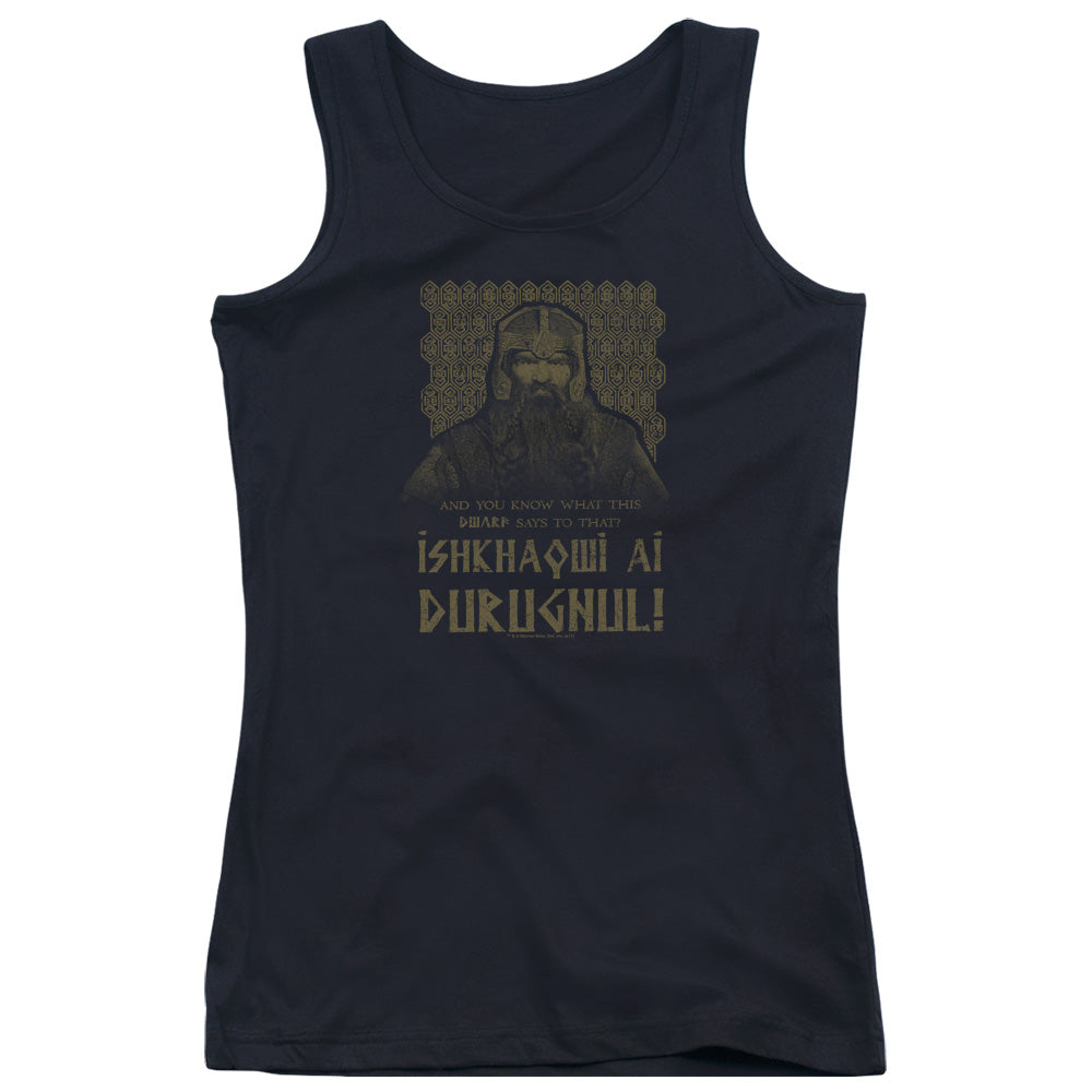 Lord Of The Rings Ishkhaqwi Durugnul Womens Tank Top Shirt Black