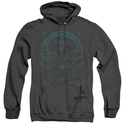 Lord Of The Rings Doors Of Durin Mens Heather Hoodie Black