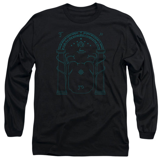 Lord Of The Rings Doors of Durin Mens Long Sleeve Shirt Black