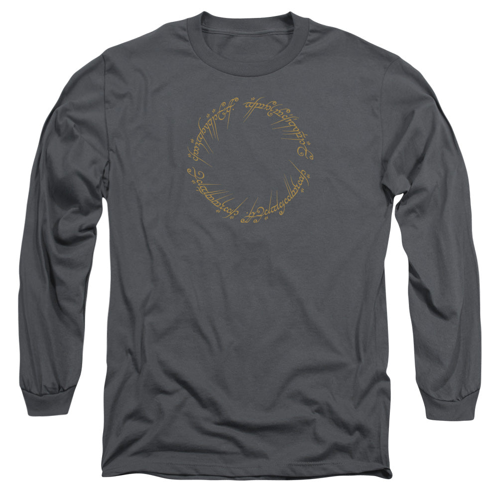 Lord Of The Rings One Ring Mens Long Sleeve Shirt Charcoal