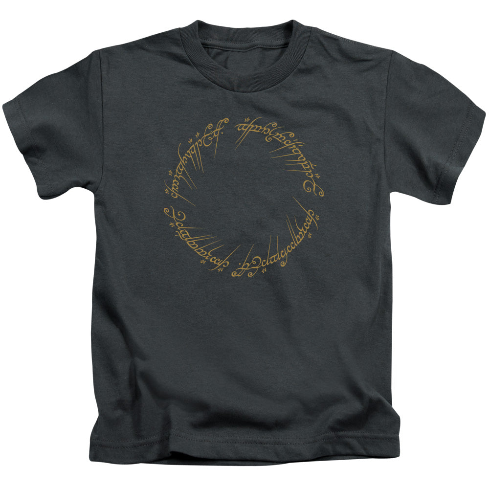 Lord Of The Rings One Ring Juvenile Kids Youth T Shirt Charcoal