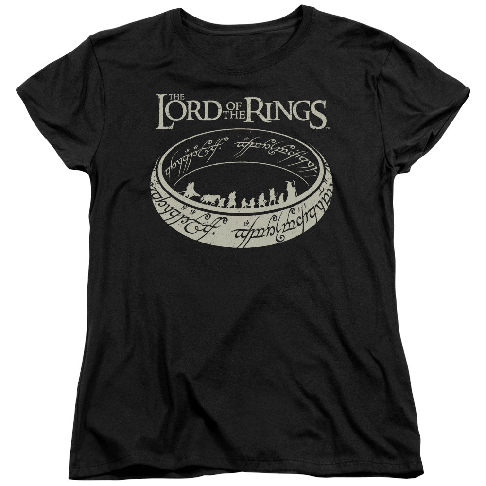 Lord Of The Rings the Journey Womens T Shirt Black