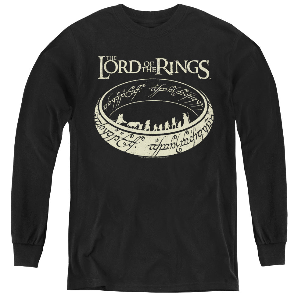 Lord Of The Rings the Journey Long Sleeve Kids Youth T Shirt Black