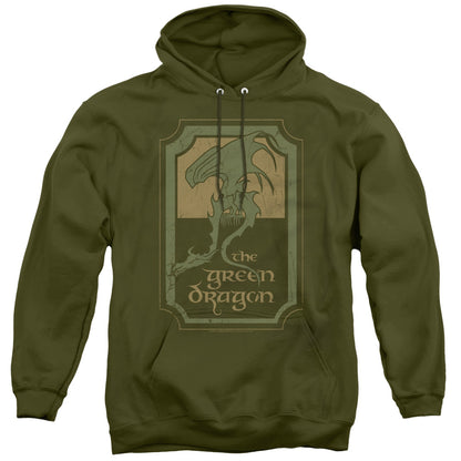 Lord Of The Rings Green Dragon Tavern Mens Hoodie Military Green