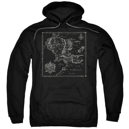 Lord Of The Rings Map of Me Mens Hoodie Black