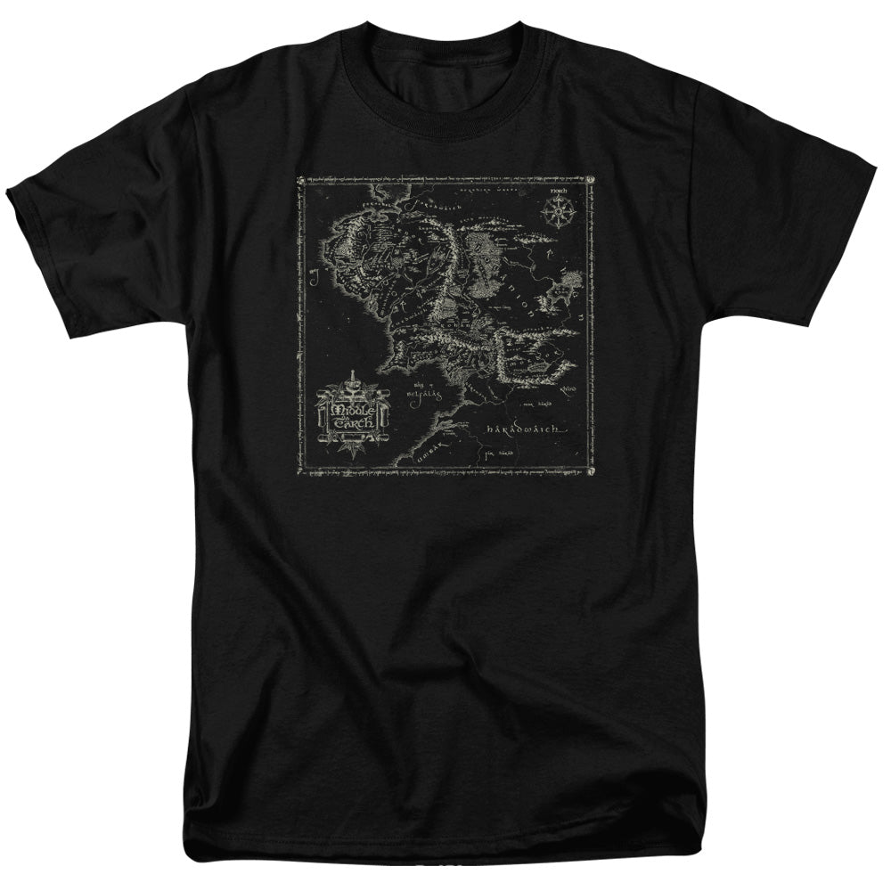 Lord Of The Rings Map of Me Mens T Shirt Black