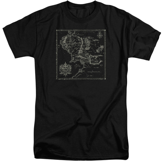 Lord Of The Rings Map of Me Mens Tall T Shirt Black