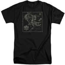 Load image into Gallery viewer, Lord Of The Rings Map Of Me Mens Tall T Shirt Black