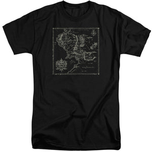 Lord Of The Rings Map Of Me Mens Tall T Shirt Black