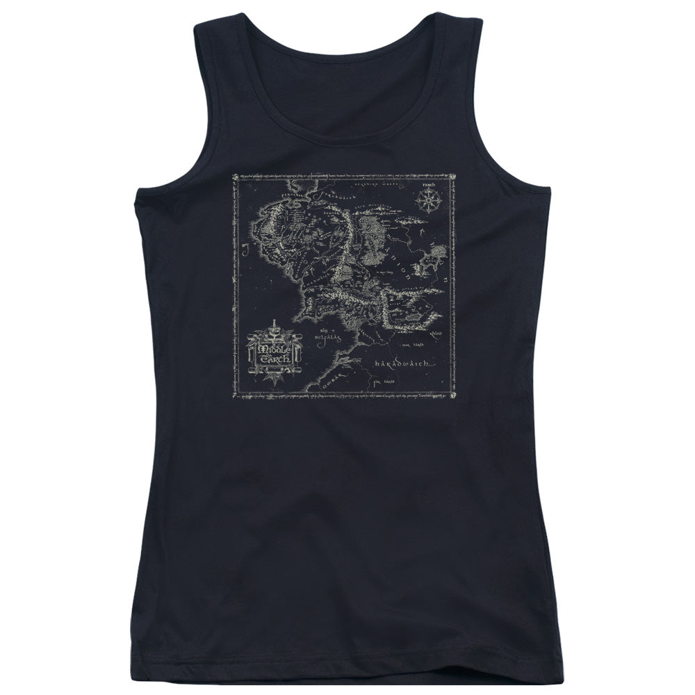 Lord Of The Rings Map of Me Womens Tank Top Shirt Black