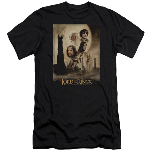 Lord of the Rings Tt Poster Premium Bella Canvas Slim Fit Mens T Shirt Black