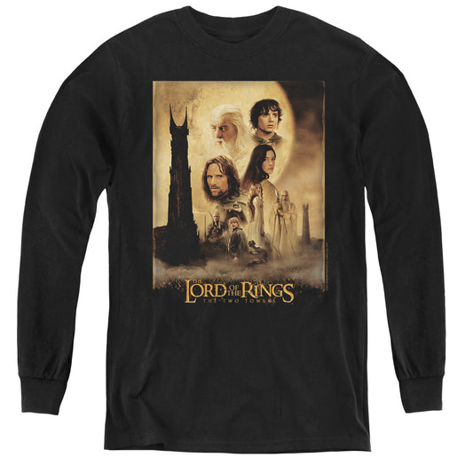 Lord of the Rings Tt Poster Long Sleeve Kids Youth T Shirt Black