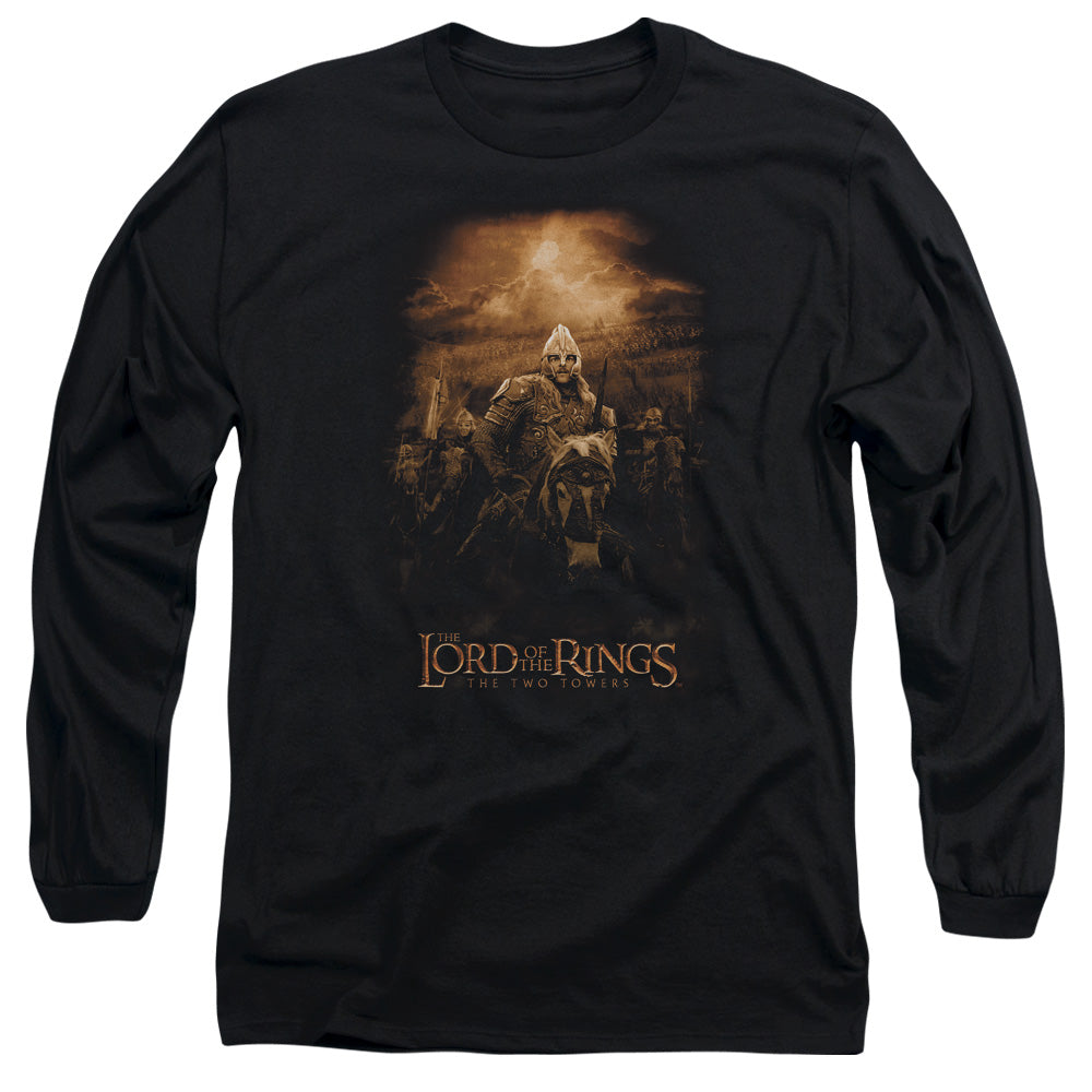 Lord of the Rings Riders Of Rohan Mens Long Sleeve Shirt Black