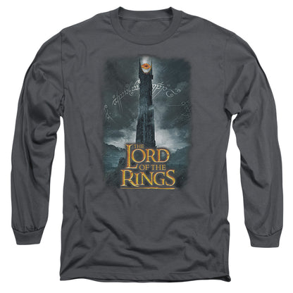 Lord of the Rings Always Watching Mens Long Sleeve Shirt Charcoal