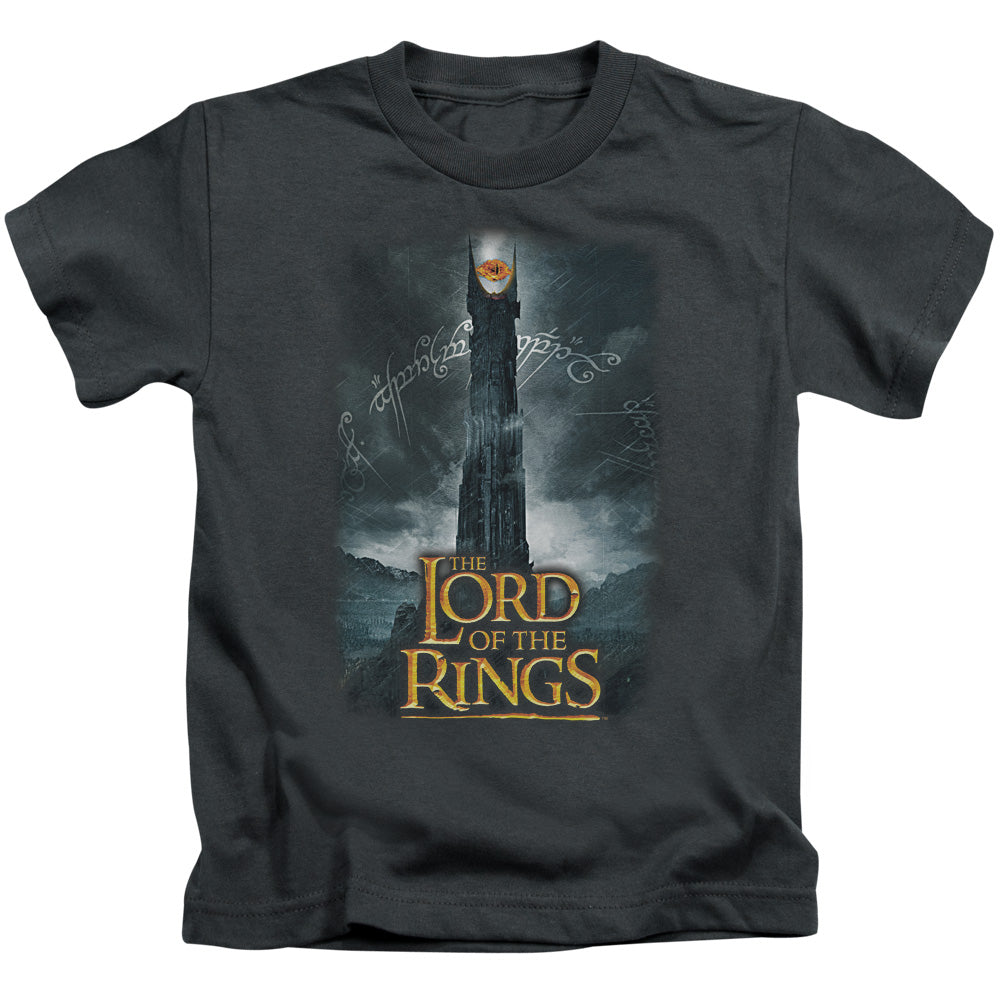 Lord of the Rings Always Watching Juvenile Kids Youth T Shirt Charcoal