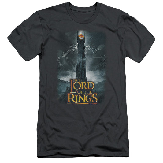 Lord of the Rings Always Watching Slim Fit Mens T Shirt Charcoal