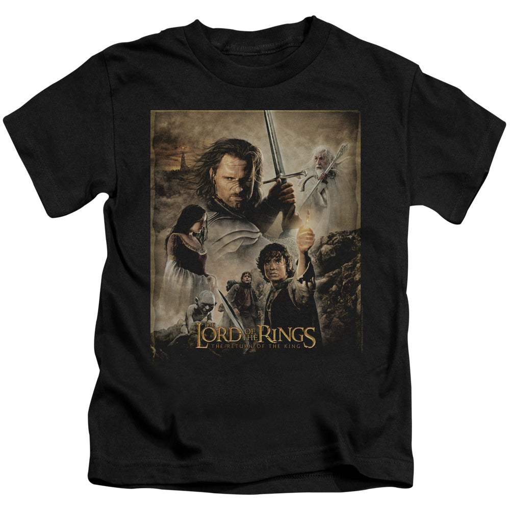 Lord of the Rings Rotk Poster Juvenile Kids Youth T Shirt Black