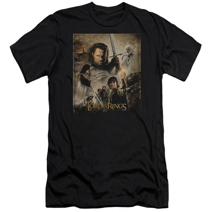 Lord of the Rings Rotk Poster Premium Bella Canvas Slim Fit Mens T Shirt Black