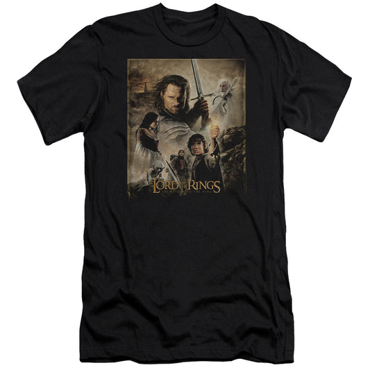 Lord of the Rings Rotk Poster Premium Bella Canvas Slim Fit Mens T Shirt Black