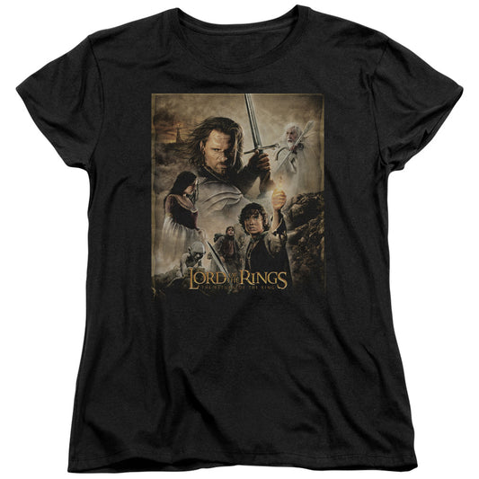 Lord of the Rings Rotk Poster Womens T Shirt Black