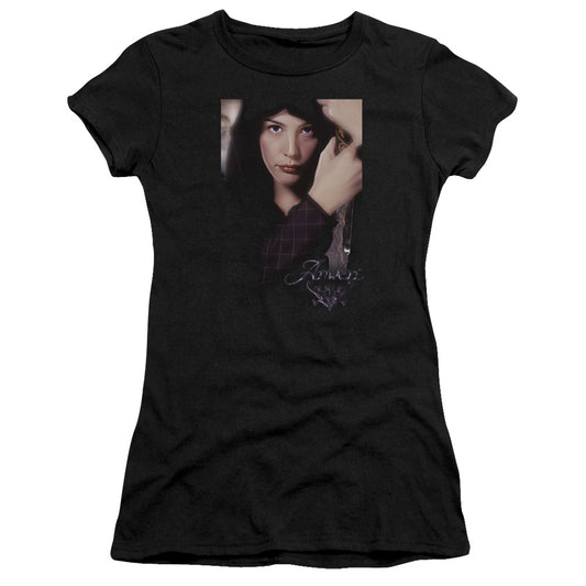 Lord of the Rings Arwen Junior Sheer Cap Sleeve Womens T Shirt Black