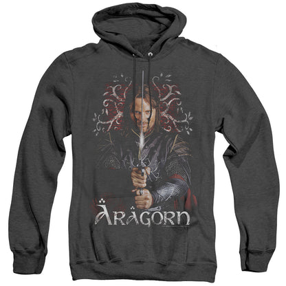Lor Aragorn Heather Mens Hoodie Black