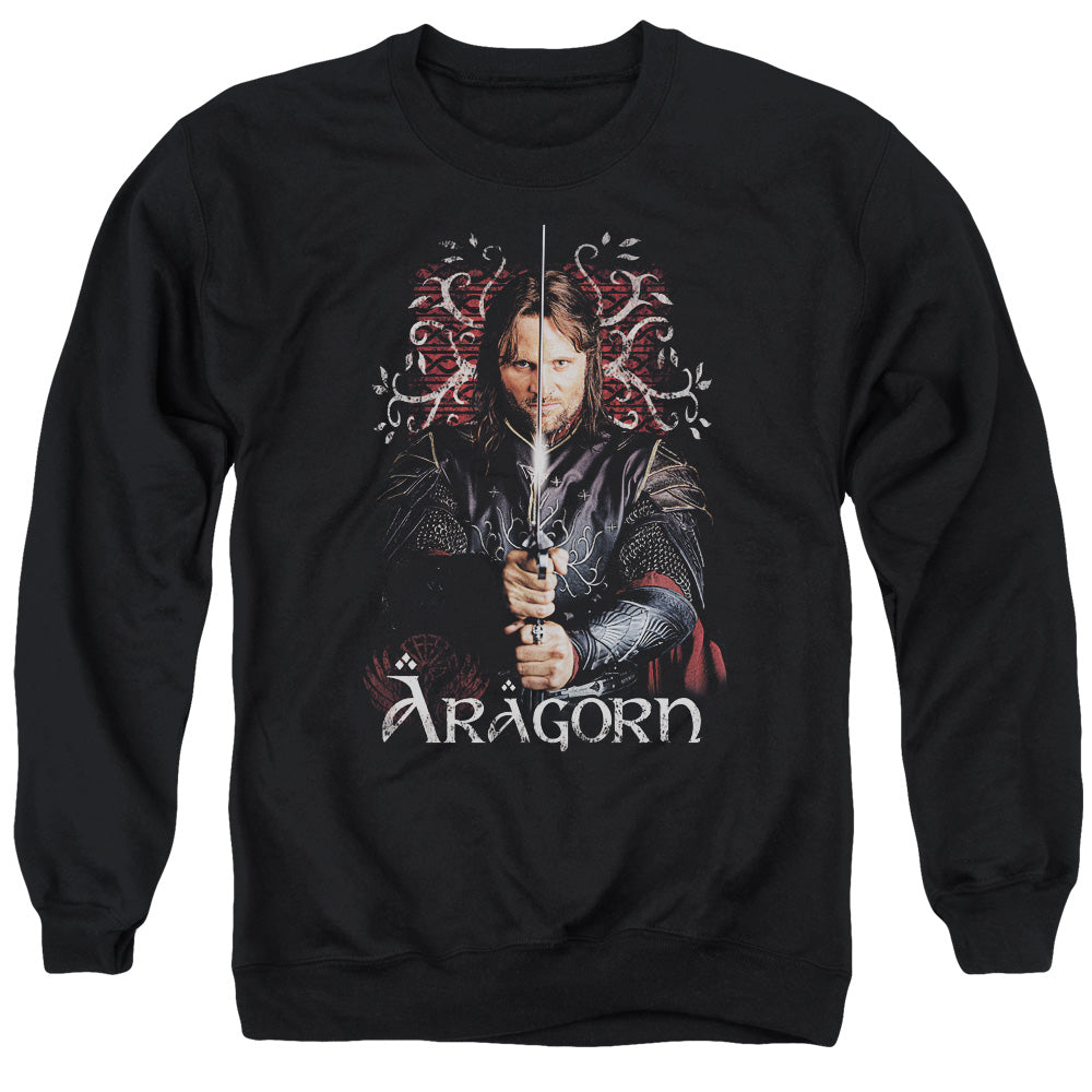 Lord of the Rings Aragorn Mens Crewneck Sweatshirt Black