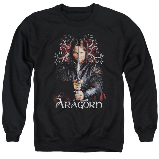 Lord of the Rings Aragorn Mens Crewneck Sweatshirt Black