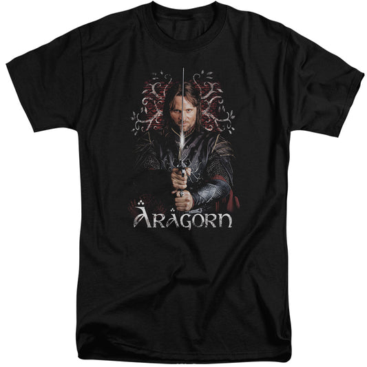 Lord of the Rings Aragorn Mens Tall T Shirt Black