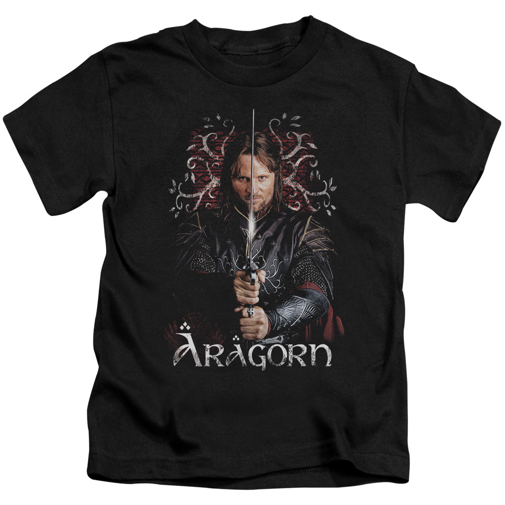 Lord of the Rings Aragorn Juvenile Kids Youth T Shirt Black