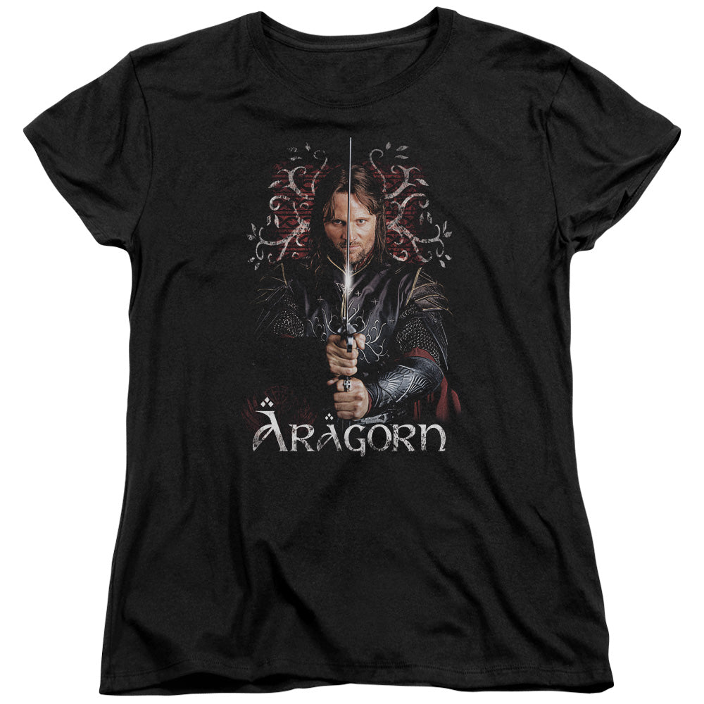 Lord of the Rings Aragorn Womens T Shirt Black