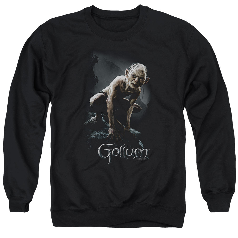 Lord of the Rings Gollum Mens Crewneck Sweatshirt Black