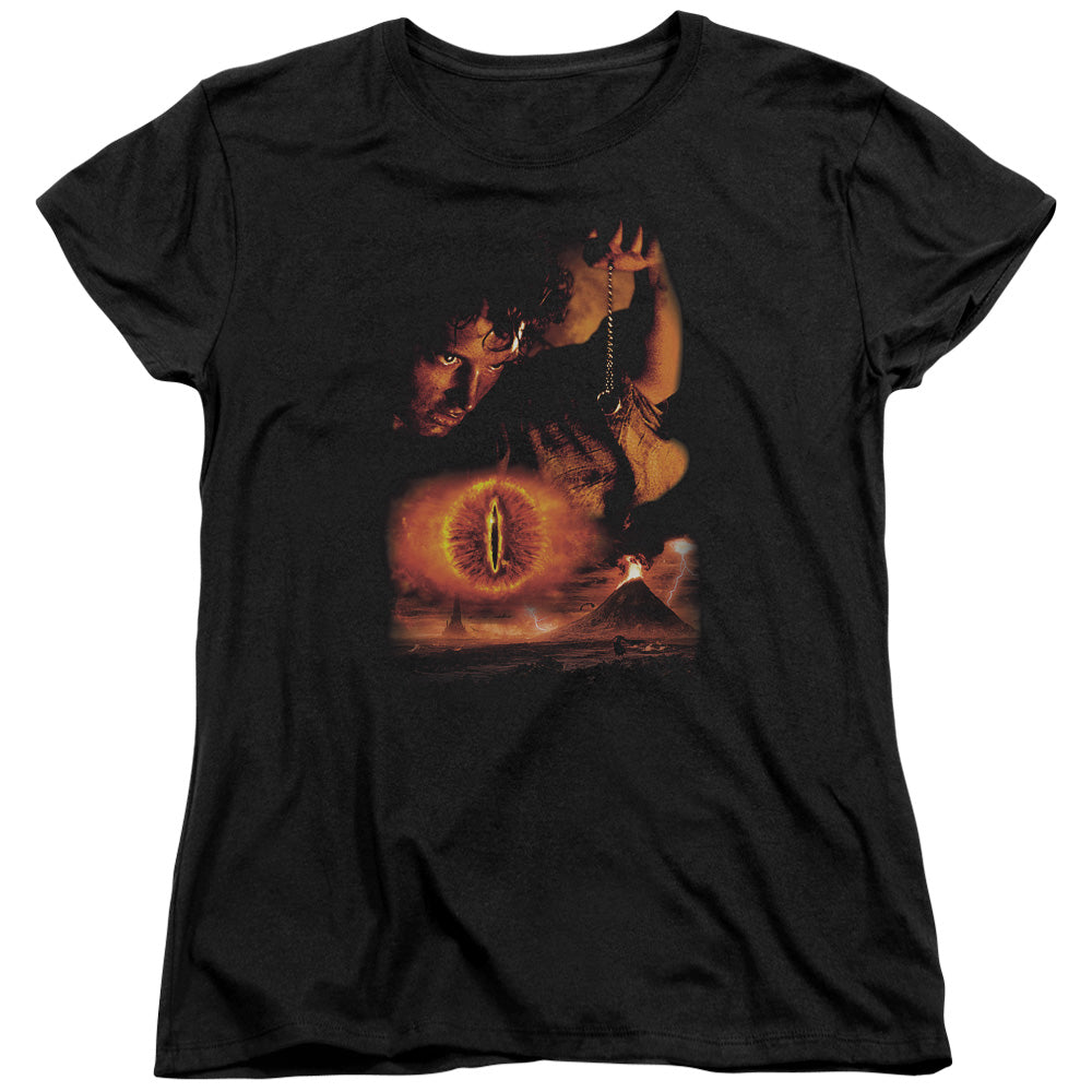 Lord of the Rings Destroy the Ring Womens T Shirt Black