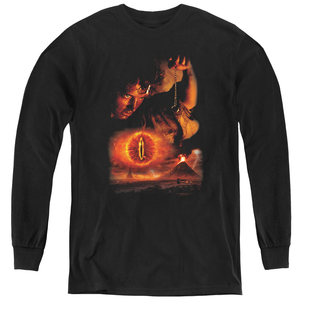 Lord of the Rings Destroy the Ring Long Sleeve Kids Youth T Shirt Black