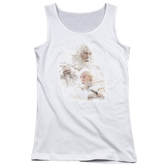 Lord of the Rings Gandalf the White Womens Tank Top Shirt White