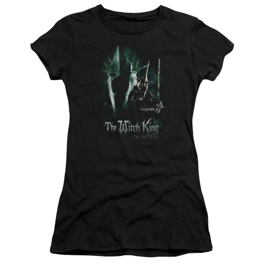 Lord of the Rings Witch King Junior Sheer Cap Sleeve Womens T Shirt Black