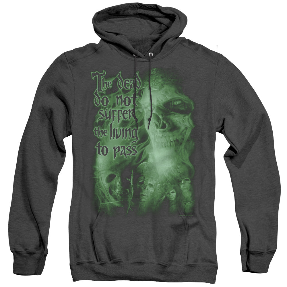 Lord of the Rings King Of The Dead Mens Heather Hoodie Black Officially Licensed