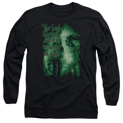 Lord of the Rings King Of The Dead Mens Long Sleeve Shirt Black