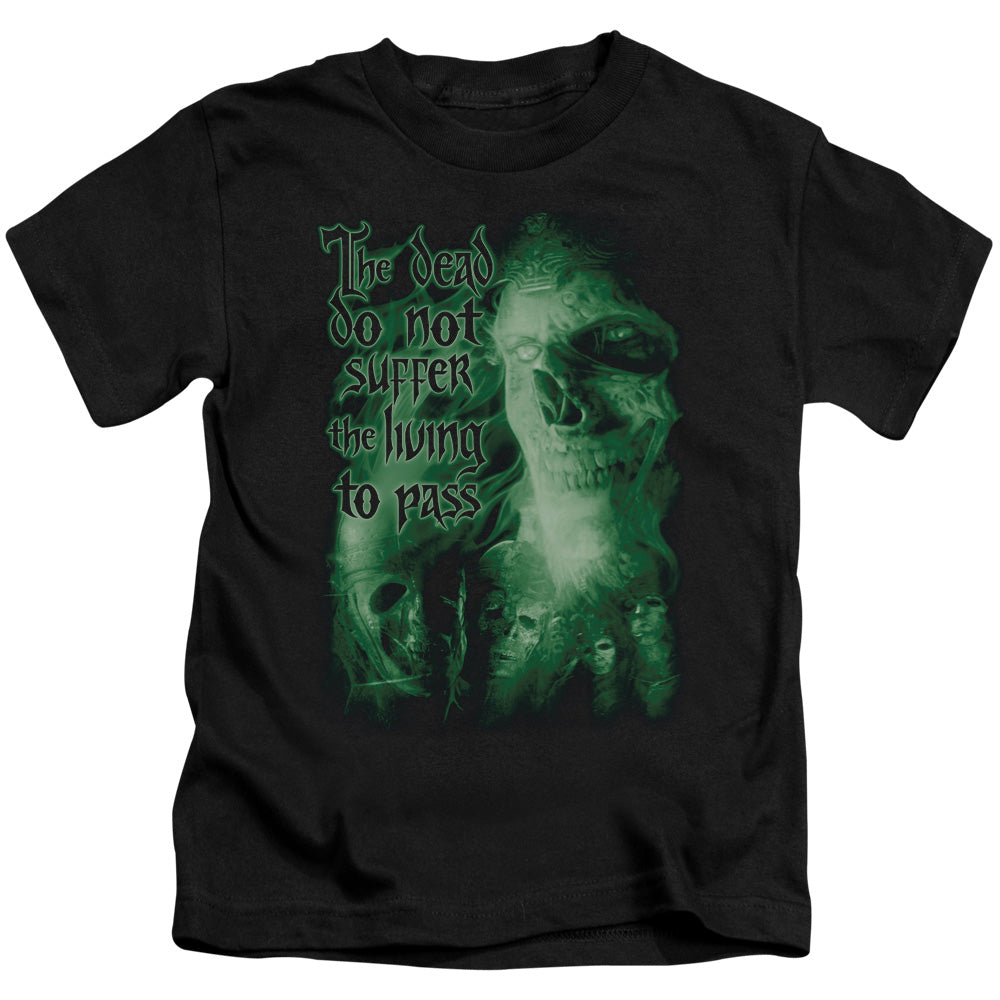 Lord of the Rings King of the Dead Juvenile Kids Youth T Shirt Black